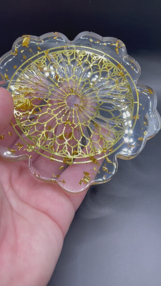 Dessous de verre en Epoxy mandala