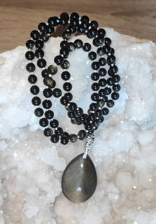 Mala Protection Obsidienne dorée